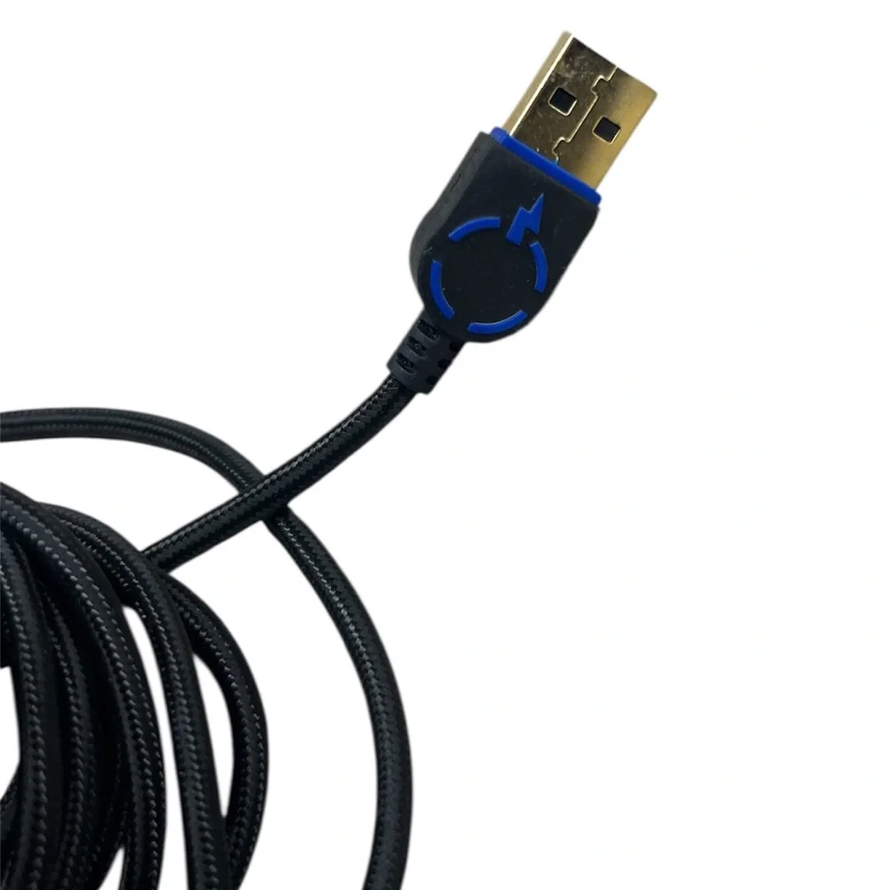 Black and Blue USB to mini usb 6 Ft. Charging Cable